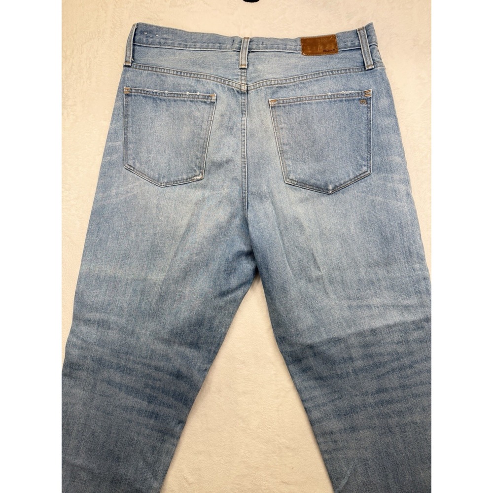 Madewell Jeans Womens 32 Blue The Dad Jean Light Wash Button Fly Relaxed Denim